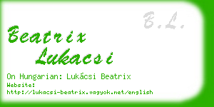 beatrix lukacsi business card